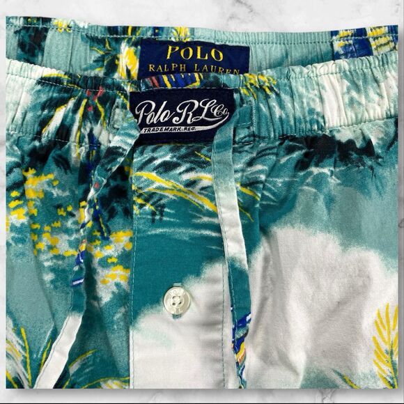 Polo Ralph Lauren's Men's Large Pajama Pants Sleepwear Tropical-Print - Picture 6 of 16